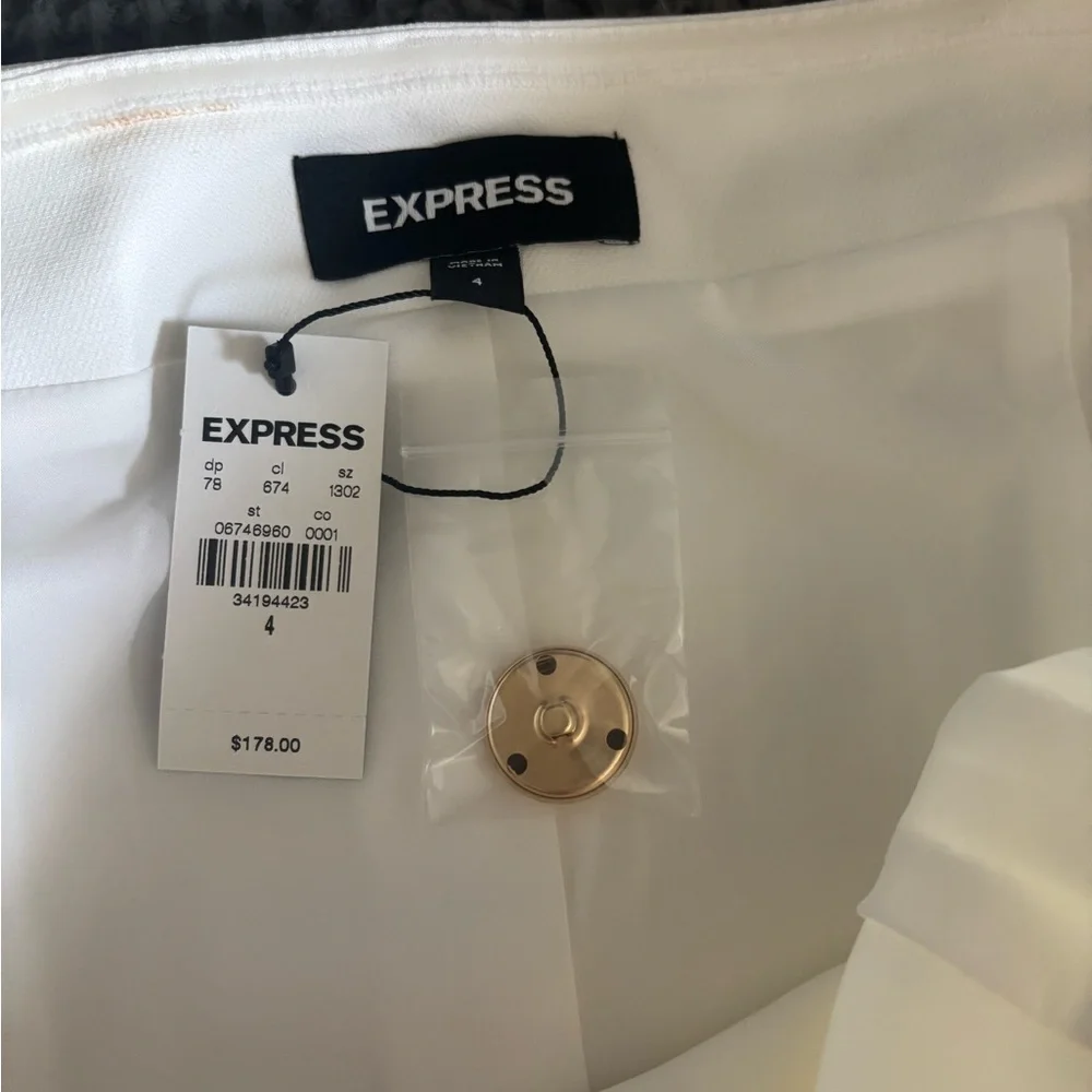 Express White Blazer with Gold Buttons - Picture 3 of 4